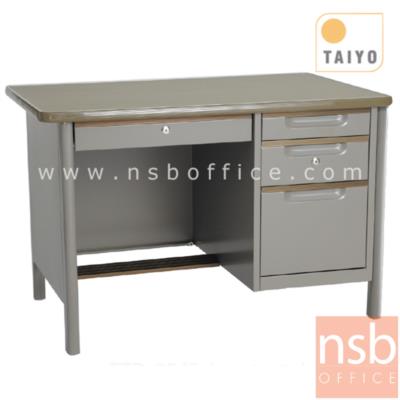 โต๊ะทำงาน 4 ลิ้นชักขากล่อง  รุ่น TTD ขนาด 3.5 ,4 ฟุต มือจับอลูมิเนียมพร้อมกุญแจล็อค