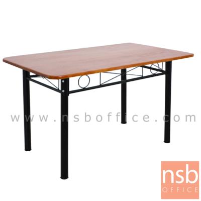โต๊ะหน้าไม้ยางพารา รุ่น Baylee (เบย์ลี) ขนาด  120W*75D cm ขาเหล็ก 