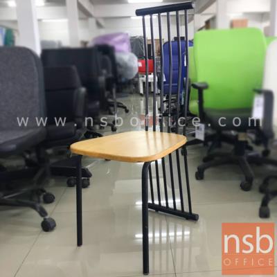 เก้าอี้ไม้ รุ่น NSB-CHAIR4 ขนาด 42W*101H cm. โครงเหล็กพ่นดำ (STOCK-1 ตัว)