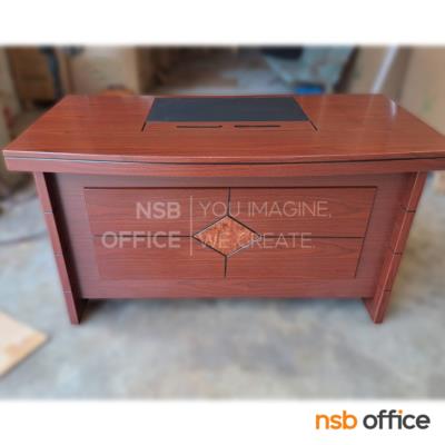 โต๊ะผู้บริหารทรงตรง รุ่น Calbert (คอลเบิร์ต) ขนาด 140W cm. พร้อมตู้ลิ้นชักและลิ้นชักใส่ปากกา