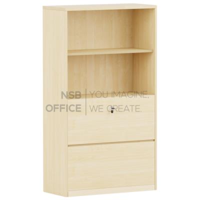 ตู้เอกสาร บนโล่ง ล่างลิ้นชักแฟ้มแขวน รุ่น EP-010 สูง 160 cm. เมลามีน บานเพ่ 