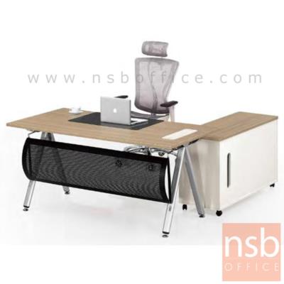 โต๊ะผู้บริหาร ขาตัวเอ 160W cm. รุ่น GฺB2020  พร้อมตู้ข้าง (ยกเลิก)