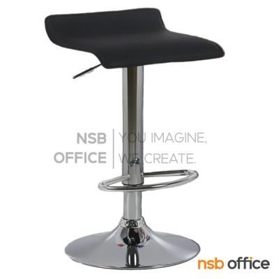 เก้าอี้บาร์สูงหนังเทียม รุ่น Judai (จูได)  โช้คแก๊ส ขาโครเมี่ยมฐานจานกลม