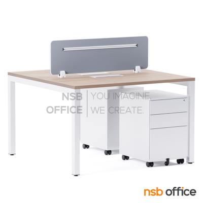 ชุดโต๊ะทำงานกลุ่ม ลิ้นชักเหล็กล้อเลื่อน รุ่น Cattermole II (แคตเตอร์โมล 2) 2 และ 4 ที่นั่ง พร้อมมินิสกรีนหุ้มผ้า และกล่องไฟ A24A034-2