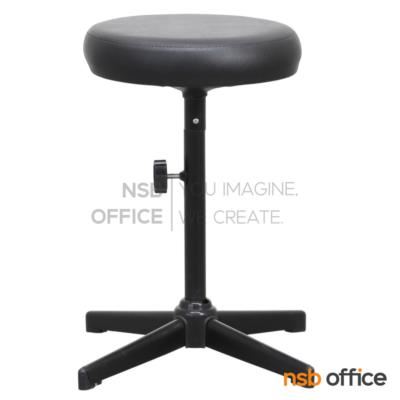 เก้าอี้บาร์สตูลที่นั่งกลม รุ่น Norabel (นอร่าเบล) ขนาด 30Di*50H cm. ขาเหล็กพ่นดำ 4 แฉก