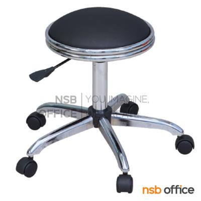 เก้าอี้บาร์กลม  รุ่น Kylon (ไคลอน) โครงขาเหล็ก ล้อเลื่อน