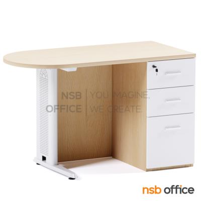 โต๊ะแพทย์ในห้องตรวจ รุ่น Yusuka (ยูซึกะ) ขนาด 120W, 150W cm. 3 ลิ้นชัก ขาเหล็ก