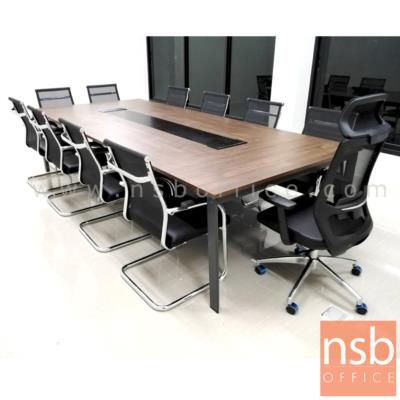 โต๊ะประชุมทรงสี่เหลี่ยม (ยกเลิกเพราะขายหมดแล้ว เย้ 25/12/2020) รุ่น FCN3214 ขนาด 320W cm. พร้อมป็อบอัพ ขาสีเทาเข้ม