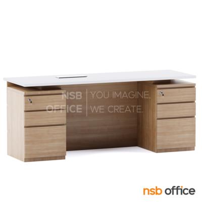 โต๊ะผู้บริหาร 6 ลิ้นชัก รุ่น William (วิลเลียม) ขนาด 180W cm.  พร้อมป๊อปอัพทรงฝาเปิด