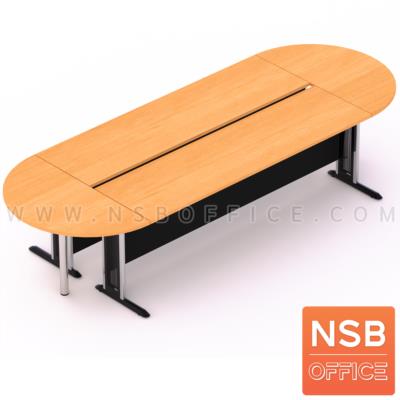 โต๊ะประชุม รุ่น Ikona (ไอโคน่า) 8, 10, 12 ที่นั่ง พร้อมช่องร้อยสายไฟได้ ขาเหล็กตัวแอล