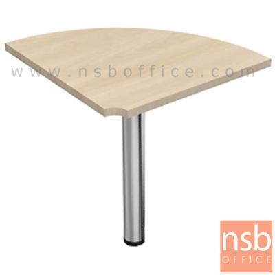 โต๊ะเข้ามุมทรงโค้ง  ขนาด R60 cm.   เมลามีน ขากลมโครเมี่ยม