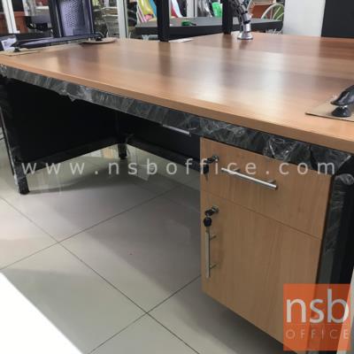 โต๊ะทำงานทรงสี่เหลี่ยม รุ่น NSB-WORK3 ขนาด 180W cm. โครงขาเหล็ก