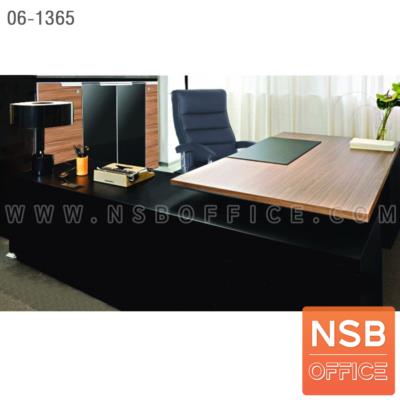 เซ็ตโต๊ะทำงานตัวแอล สีวอลนัท-ดำ รุ่น Blackwalnut (แบล็ควอลนัท)  พร้อมตู้เก็บเอกสาร เก้าอี้ (รวม 4 ชิ้น)