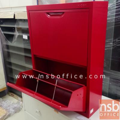 ตู้เหล็กเอนกประสงค์ แขวนผนัง (วางของ วางรองเท้าหรือแผ่นซีดีได้)  รุ่น SW-102  
