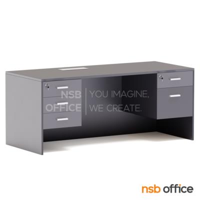 โต๊ะผู้บริหาร 5 ลิ้นชัก รุ่น Zircon (เซอร์คอน) ขนาด 180W cm.  พร้อมป๊อปอัพทรงฝาเปิด