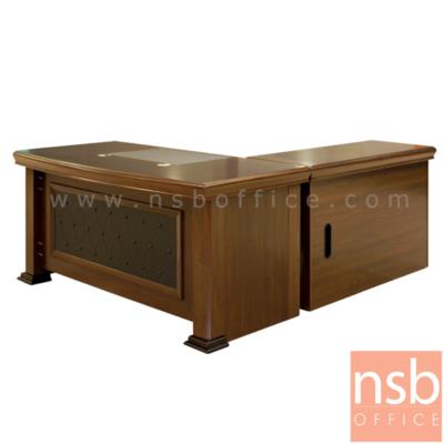 โต๊ะผู้บริหารตัวแอล  รุ่น Nermal (เนอร์มอล) ขนาด 160W ,180W cm.  พร้อมตู้ลิ้นชักและตู้ข้าง ยกเลิก(11 พ.ย. 2566)