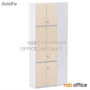 ตู้เอกสารเข้ามุม 6 บานเปิดทึบ เมลามีน 120*40*270 (L) (แบ่ง 2 ชิ้น)