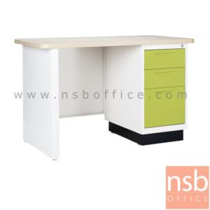 โต๊ะทำงานหน้า Melamine ลายไม้ 3 ลิ้นชัก สีบีช BS-123