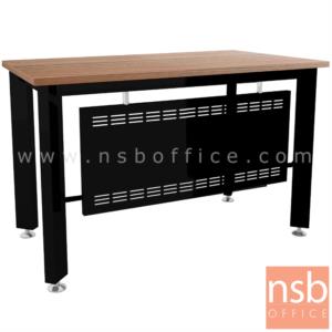โต๊ะทำงาน  พร้อมบังตาเหล็ก สีวอลนัทตัดดำ BDK-P1260