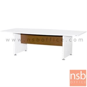 โต๊ะประชุมทรงเรือ สีซีบราโน่-ขาว ZCF-1809