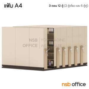 ตู้รางเลื่อนแบบพวงมาลัย (สูงพิเศษ 6 ช่อง) 258W*300D cm.