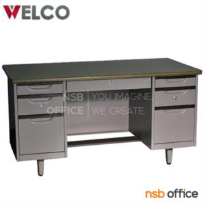 โต๊ะทำงานเหล็ก 7 ลิ้นชัก  WDE2654_4.5 ฟุต