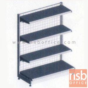 ชั้นเหล็กซุปเปอร์มาร์เก็ต สูง 150 cm. หนา 0.7 mm. 4 แผ่นชั้น หน้าเดียว   F1S-072