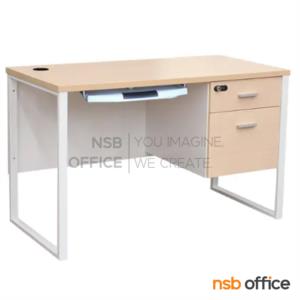โต๊ะคอมพิวเตอร์ 2 ลิ้นชัก ขาเหล็ก WS-SD 120B