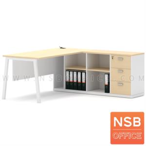 โต๊ะผู้บริหารตัวแอล พร้อมตัวเก็บสายรุ่น A24A031 180W*175W*75D*45D 