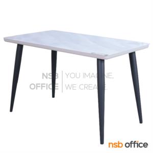 โต๊ะรับประทานอาหาร หน้ากระจกลายหินอ่อน ขาเหล็ก DT-9202-M4-WT_KIND