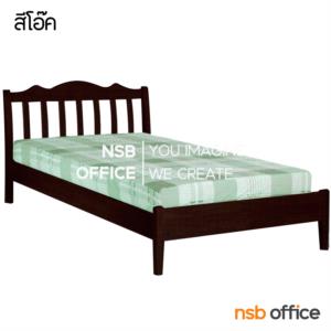 เตียงไม้ยางพาราล้วน หัวเตียงแบบไม้ระแนงหยัก NPBMI 302 DO_ไมอามี่3.5ฟุต_ หัวหยัก
