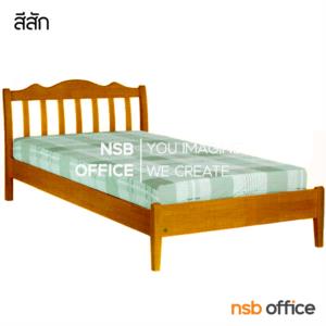 เตียงไม้ยางพาราล้วน หัวเตียงแบบไม้ระแนงหยัก NPBMI 302 DO_ไมอามี่3.5ฟุต_ หัวหยัก