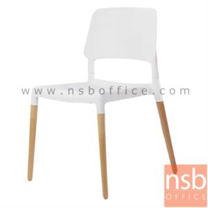เก้าอี้โมเดิร์นพลาสติกโพลี่ ขาไม้สีบีช PN92172