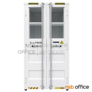 ตู้เหล็ก 2 บานเปิด ชนิดบานเปิดกระจกบน  CG-942H