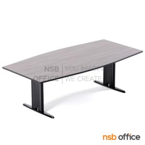 โต๊ะประชุมทรงเรือ ขาเหล็กตัวที PO เฉพาะแผ่น top 200W*100D cm (ขาคาน nsb) โต๊ะประชุม ขาเหล็ก ท็อปทรงเรือ ท็อปแคปซูล