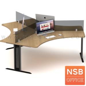ชุดโต๊ะทำงานกลุ่ม 3 ที่นั่ง  พร้อมมินิสกรีน NSB_เฮียจิ่งเพิ่ม