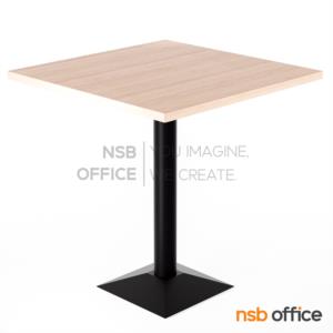 โต๊ะบาร์ COFFEE ขาเหล็กฐานพีระมิดสีดำ ขารุ่นQE1_60cm+ท็อปกลมVC