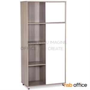 ตู้เอกสาร สูง 165 cm. 1 บานเลื่อน 1 บานเปิด และมีชั้นโล่ง ล้อเลื่อน 2CM1680B