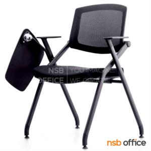 เก้าอี้เลคเชอร์หลังเน็ต ขาเหล็กพ่นดำ 6801D mesh back