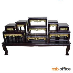 โต๊ะหมู่บูชาหมู่ 9 หน้า 6 นิ้ว กระจังทอง  JR 320/1