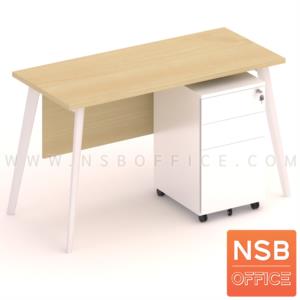 โต๊ะทำงานพร้อมลิ้นชักเหล็กล้อเลื่อน  บังตา ขาเหล็ก 135W cm