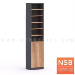 ตู้เอกสาร บน 6 ช่องโล่ง ล่างบานเพ่ เมลามีน N 9111_บานเพ่