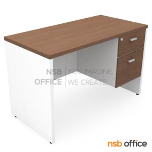 โต๊ะทำงาน 2 ลิ้นชัก เมลามีน 2D1220/1202 (Euroline Gray)