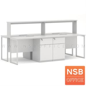 โต๊ะห้องแล็บ ท็อปลามิเนต HPL แบบมีชั้นต่อบน  lab desk 120 สีเทาอ่อน