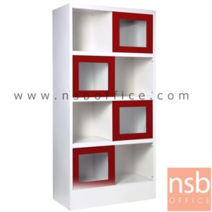 ตู้เหล็กเอนกประสงค์ 4 บานเลื่อนกระจก (8 ช่อง มีกั้นกลาง) 88W*40.7D*176H cm รุ่น LT-005  LT-005