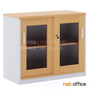 ตู้เอกสาร 2 บานเลื่อนกระจก เมลามีน N7188_H80+200