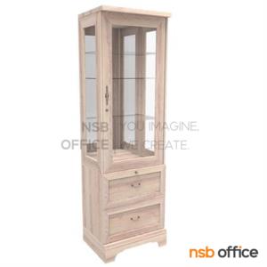 ตู้กระจกดาวน์ไลท์ กว้าง 60 cm. รุ่น Walfred (วอลเฟรด) มีไฟในตัว (หลังกระจกเงา)  CB-008