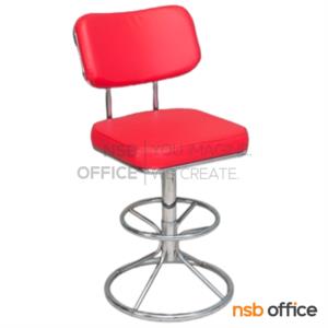 เก้าอี้บาร์ที่นั่งเหลี่ยมมีพิง ขาบาร์สูง   BC-179-T-B