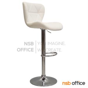 เก้าอี้โมเดิร์นหนังเทียม โครงขาเหล็กชุบโครเมี่ยม PN92342