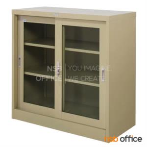 ตู้บานเลื่อนกระจกสูง 90 ซม.  ZDG-323_3 ฟุต